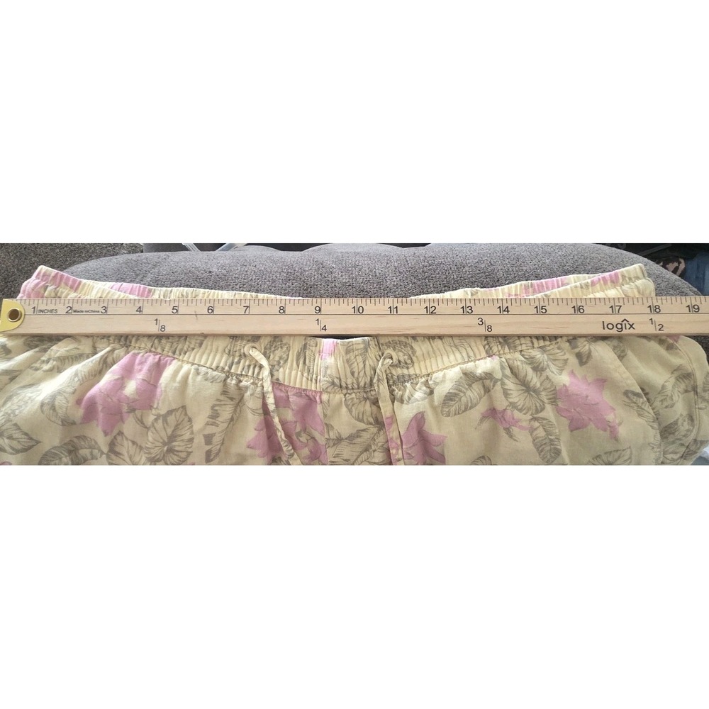 Margaritaville Women's No Island Reserve Beach Linen Blend Short Yellow Size XL - Picture 8 of 13